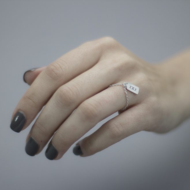 RING MIT PERSONALISIERTEM 3LETTERCODE