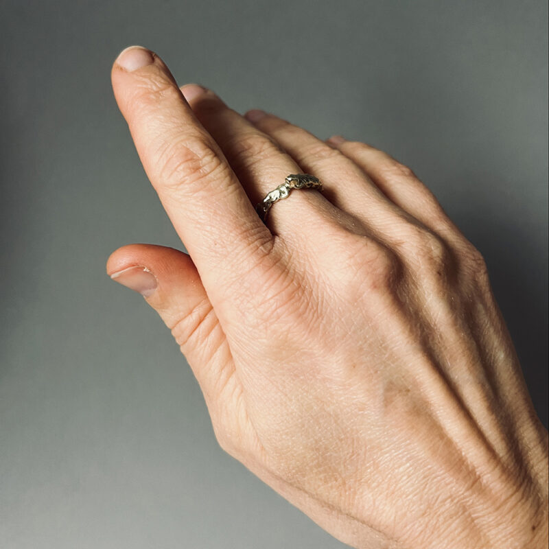 PERFEKT UNPERFEKT Ring Unikat 14 KT Gold